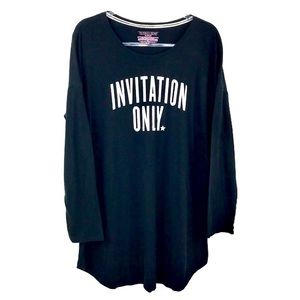 Victoria’s Secret Black Invitation Only Sleepshirt medium